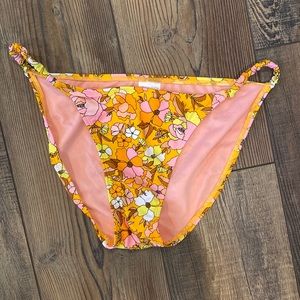 Xhilaration tropical orange, bikini, bottom full coverage brand new without tags